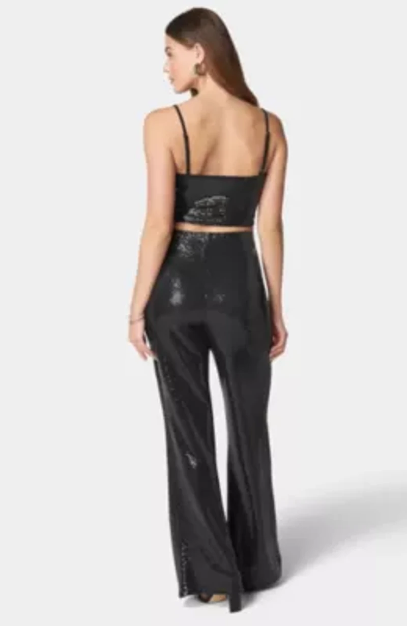 2PIECE DISCO DOT TOP WITH BELL PANTS
