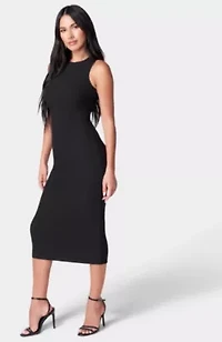 Rib Sleeveless Midi Dress