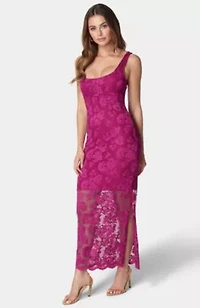 LACE SQUARE NECK MAXI DRESS