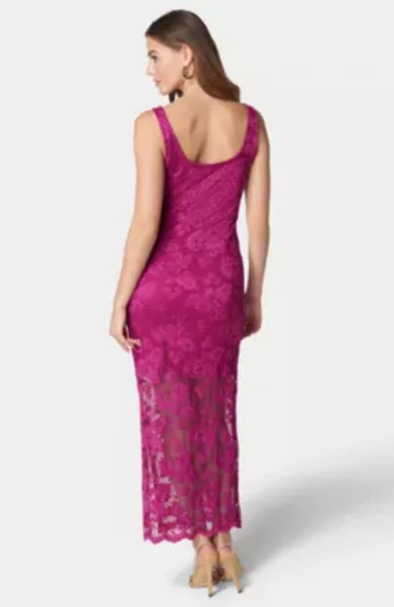 LACE SQUARE NECK MAXI DRESS