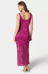 LACE SQUARE NECK MAXI DRESS
