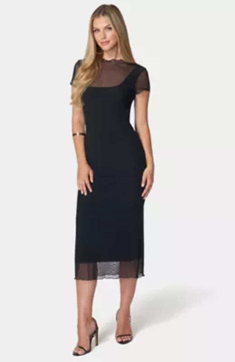 MESH MAXI T-SHIRT DRESS