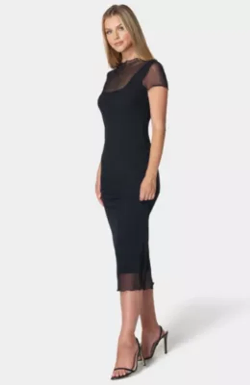 MESH MAXI T-SHIRT DRESS