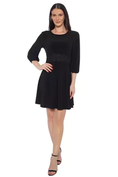 3 4 SLV ITY DRESS W LACE