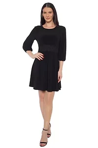 3 4 SLV ITY DRESS W LACE