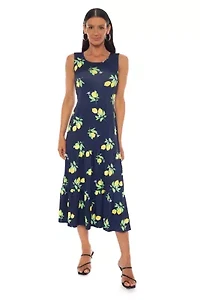 PRINTED MAXI W BK TIE