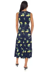 PRINTED MAXI W BK TIE