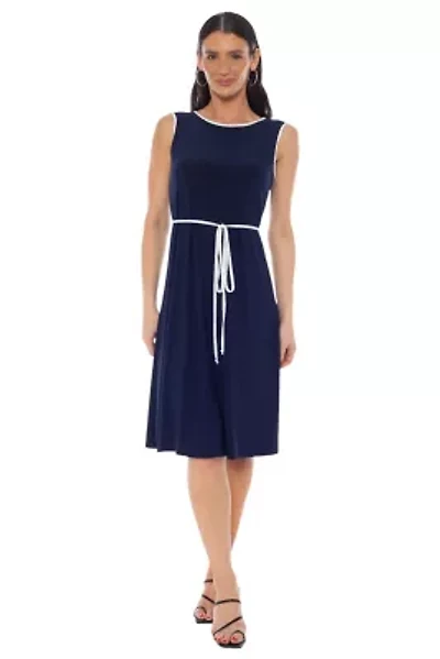 MIDI DRESS W BIAS TIE