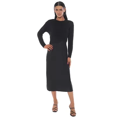 SWEATER W SATIN DRESS