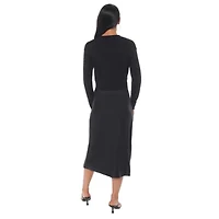 SWEATER W SATIN DRESS