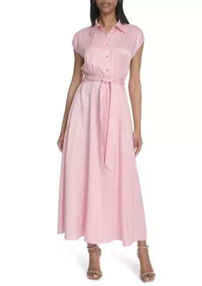 Women's Short Sleeve Collared Dress