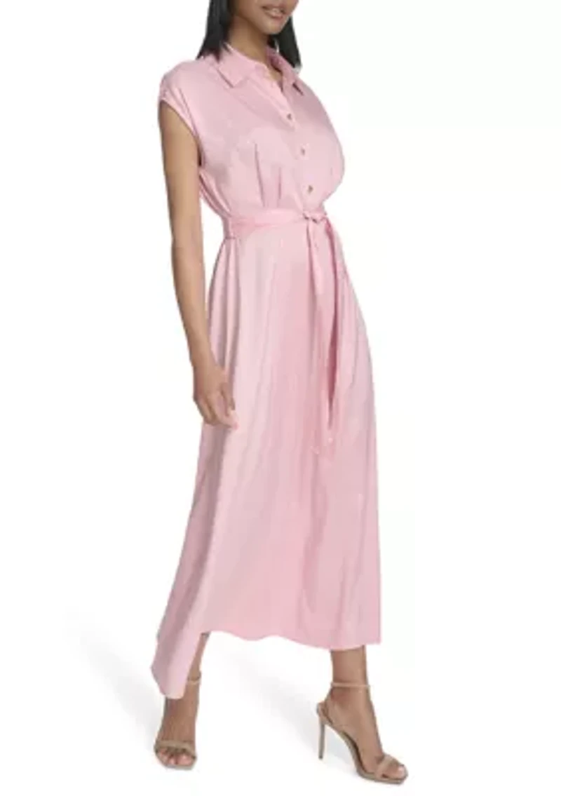 Women's Short Sleeve Collared Dress
