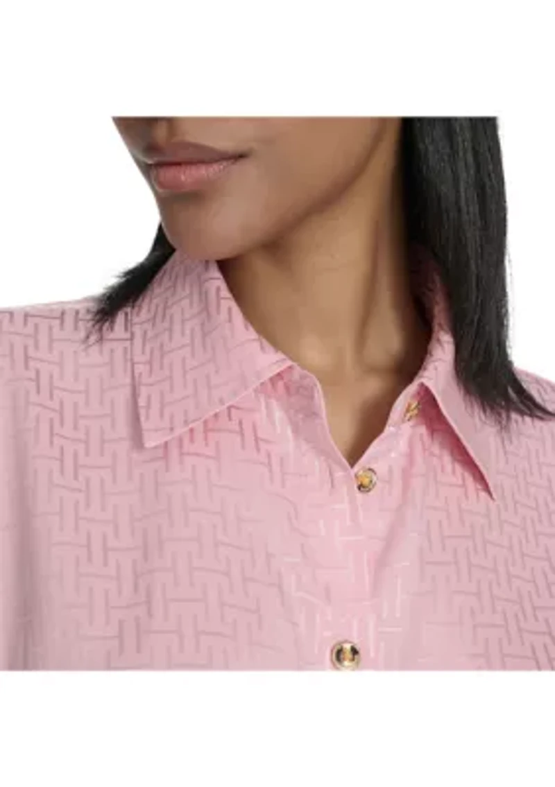 Women's Short Sleeve Collared Dress