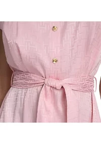 Women's Short Sleeve Collared Dress