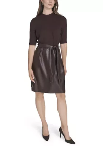 Women's Crinkle Rib Knit Dress