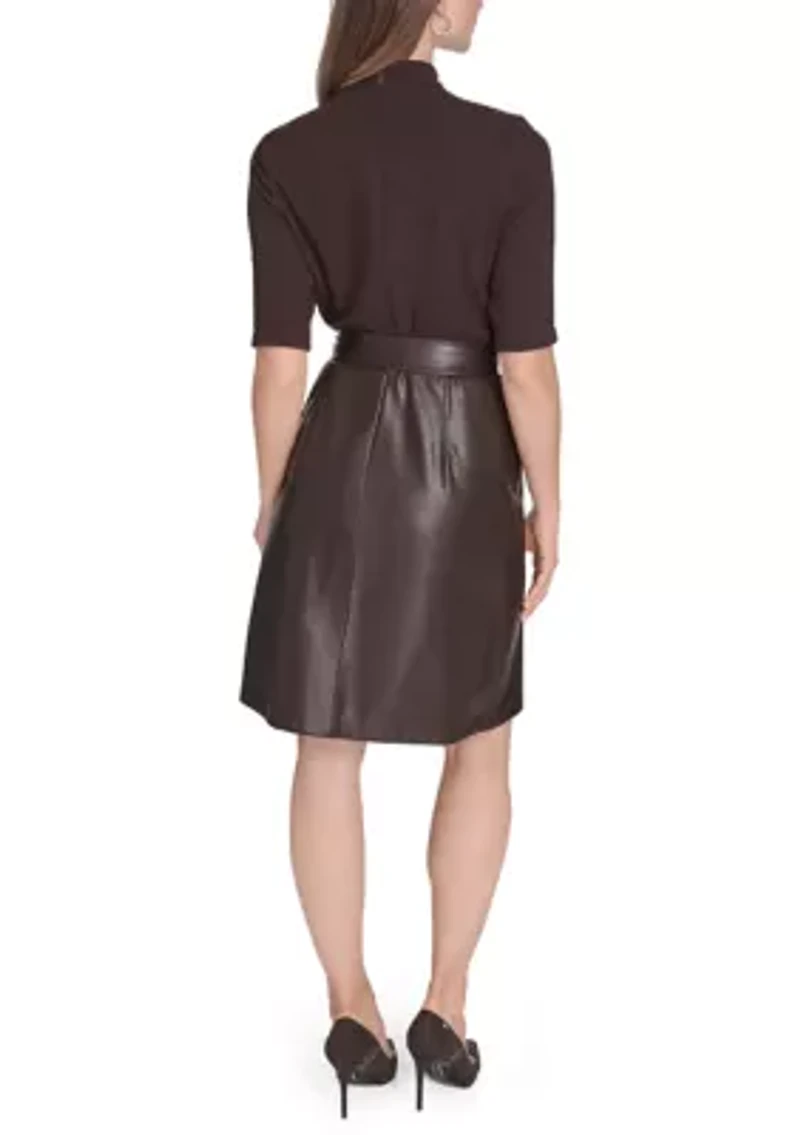 Women's Crinkle Rib Knit Dress