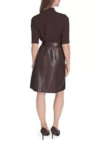 Women's Crinkle Rib Knit Dress