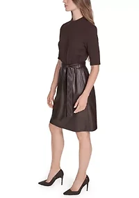 Women's Crinkle Rib Knit Dress