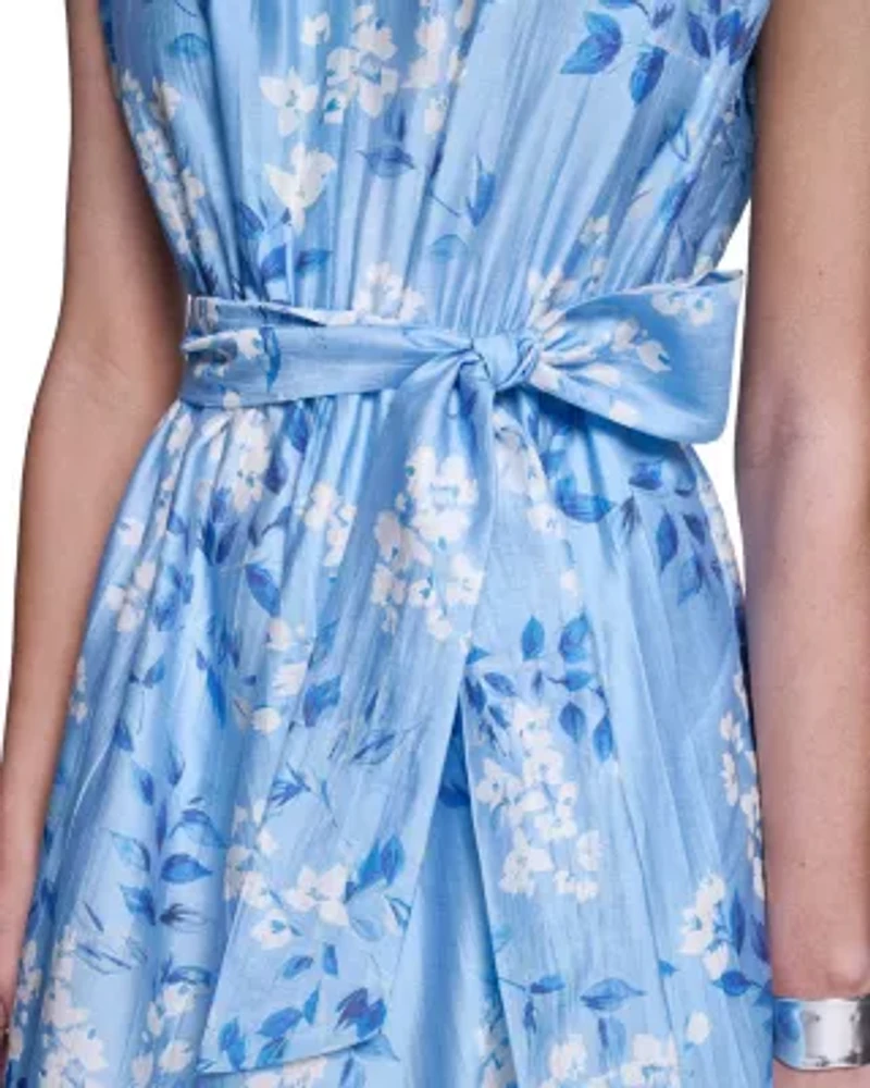 Printed V-Neck Maxi Dress