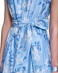 Printed V-Neck Maxi Dress