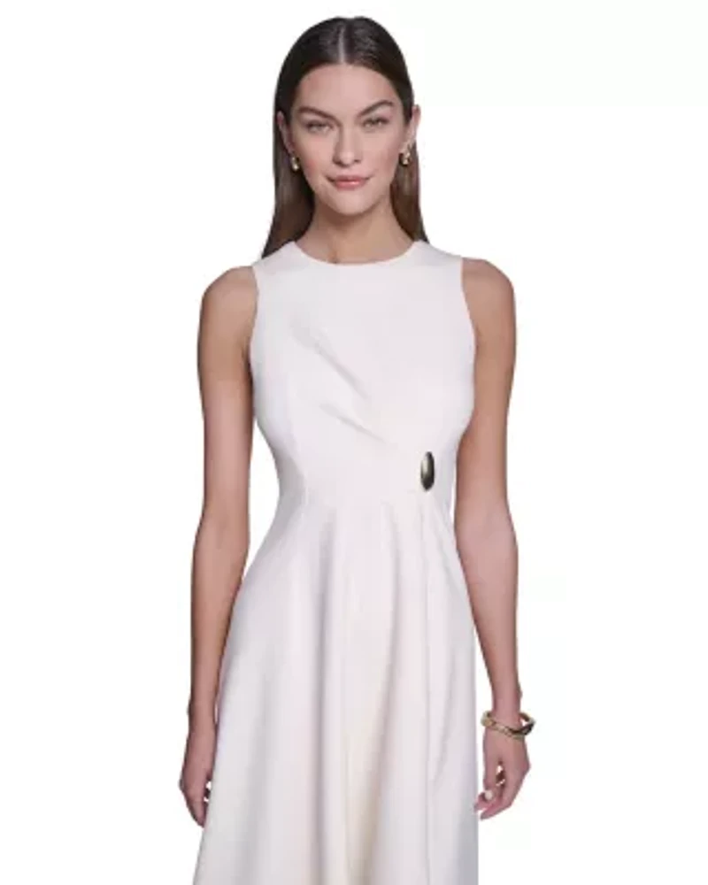 Sleeveless Fit & Flare Midi Dress