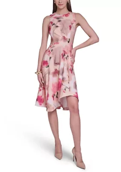 Women's Floral Fit and Flare Dress