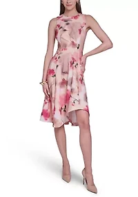 Women's Floral Fit and Flare Dress