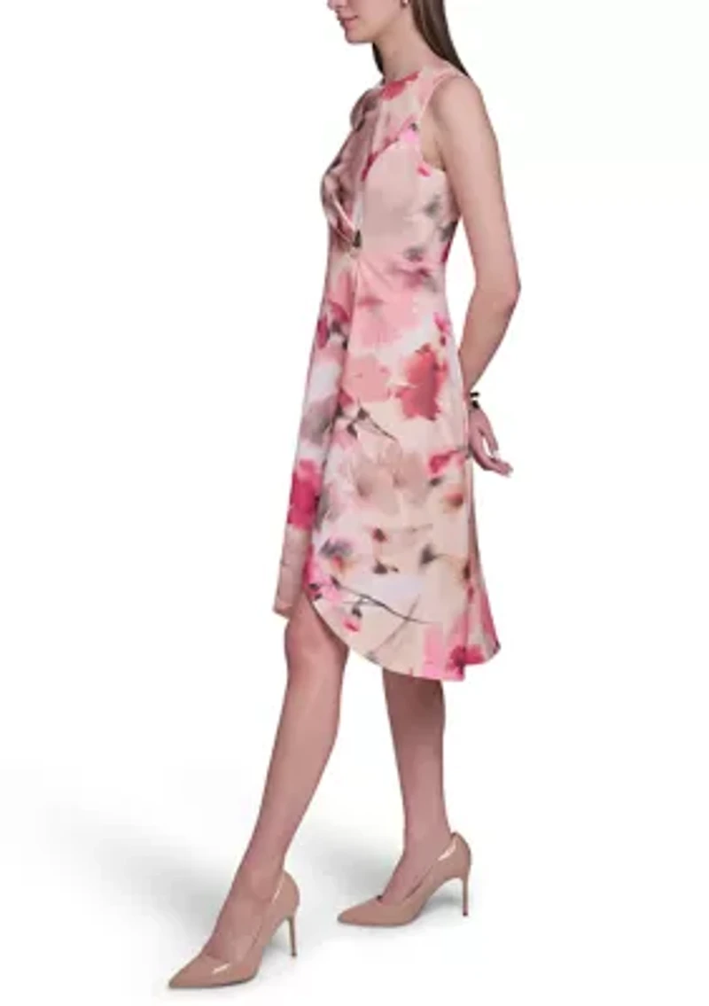 Women's Floral Fit and Flare Dress