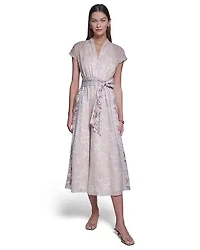 Paisley Printed V-Neck Maxi Dress