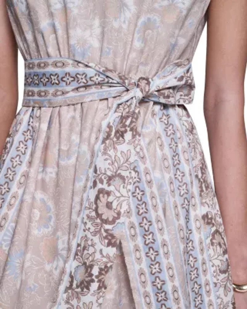 Paisley Printed V-Neck Maxi Dress