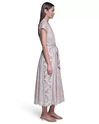 Paisley Printed V-Neck Maxi Dress