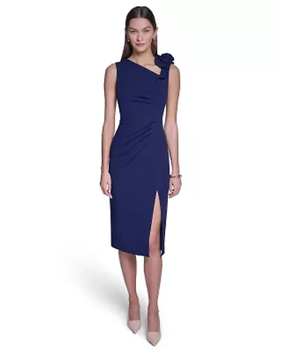 Rose Detail Bodycon Midi Dress