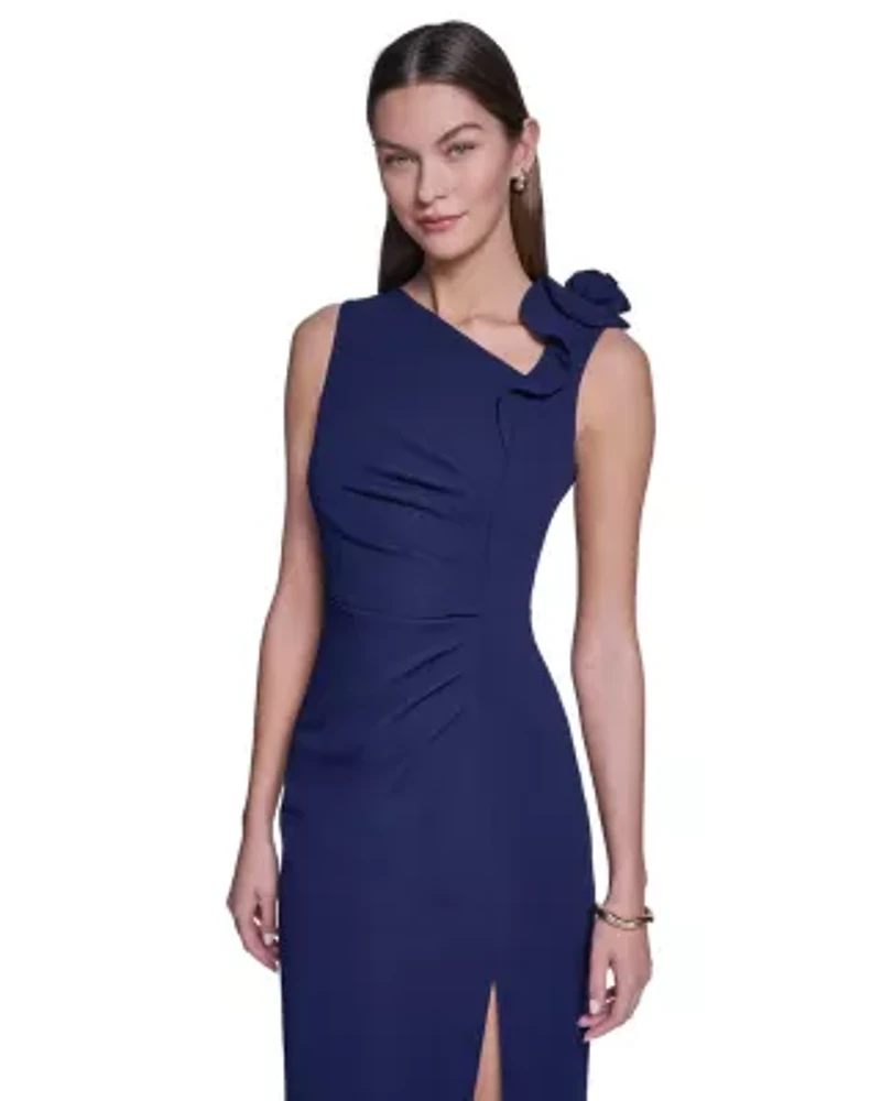 Rose Detail Bodycon Midi Dress