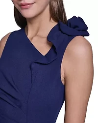 Rose Detail Bodycon Midi Dress