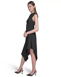 Sleeveless Keyhole Midi Dress with Hardware Detail