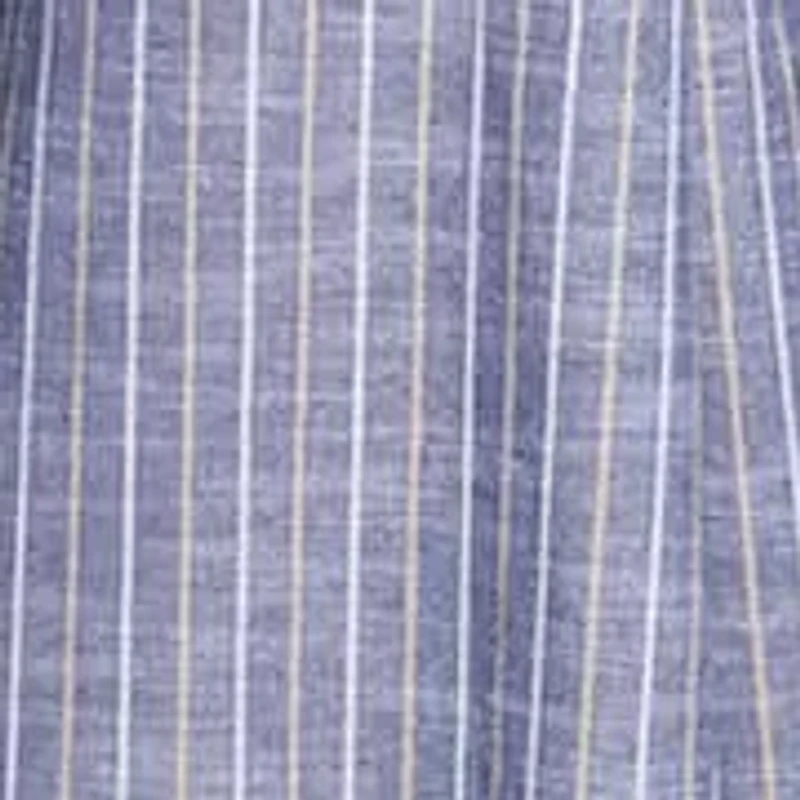 Stripped V-Neck Maxi Shirt Dress