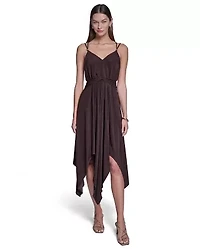 V-Neck Spaghetti Strap Midi Dress