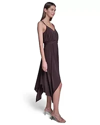 V-Neck Spaghetti Strap Midi Dress