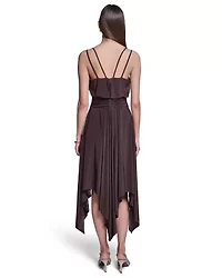 V-Neck Spaghetti Strap Midi Dress