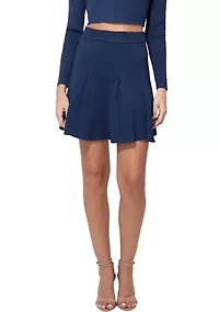 Women's Eleanor Godets Rib Knit Mini Skirt