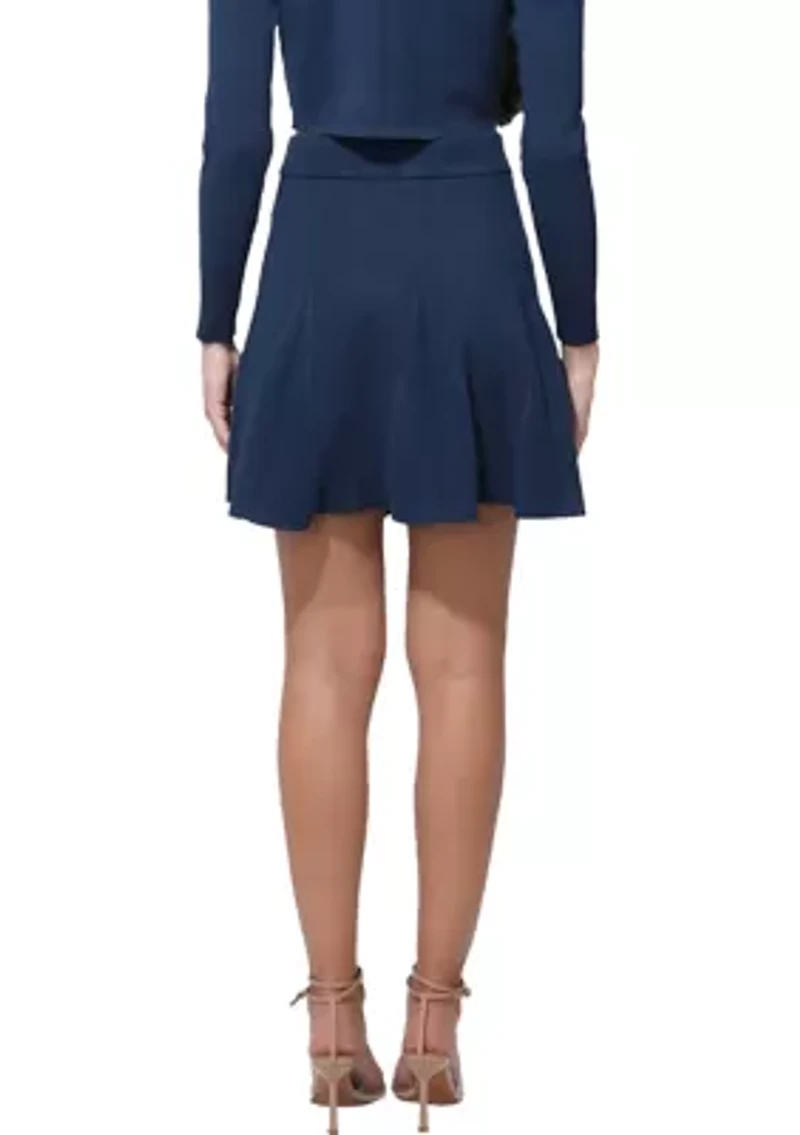 Women's Eleanor Godets Rib Knit Mini Skirt