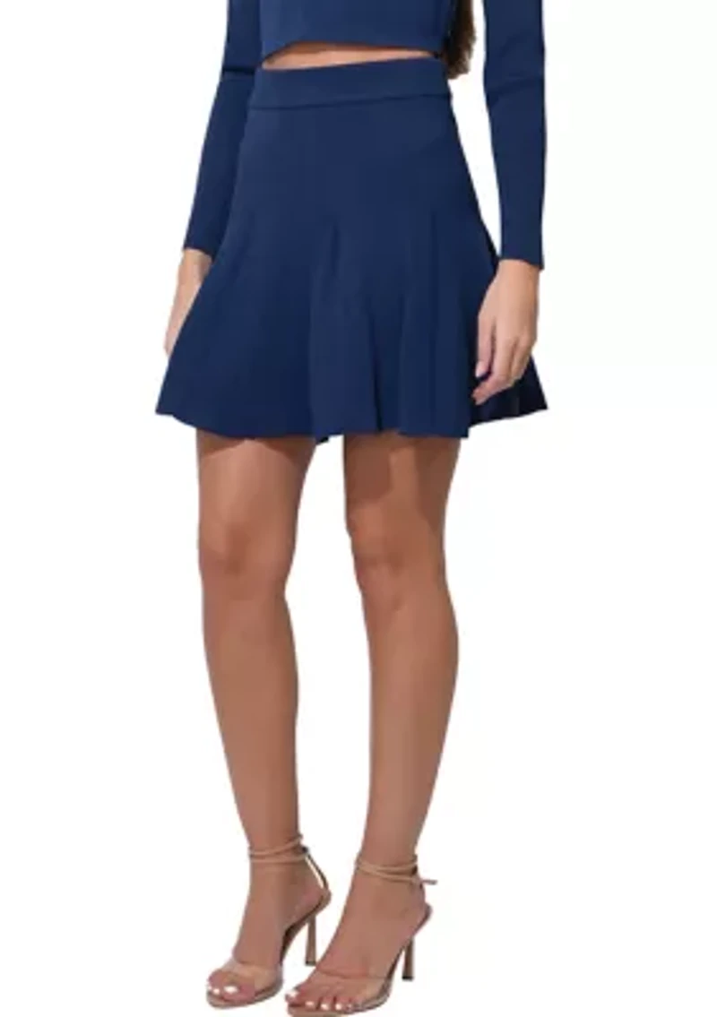 Women's Eleanor Godets Rib Knit Mini Skirt