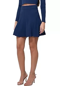 Women's Eleanor Godets Rib Knit Mini Skirt