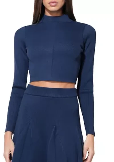 Women's Carrie High Neck Long Sleeve Knit Top