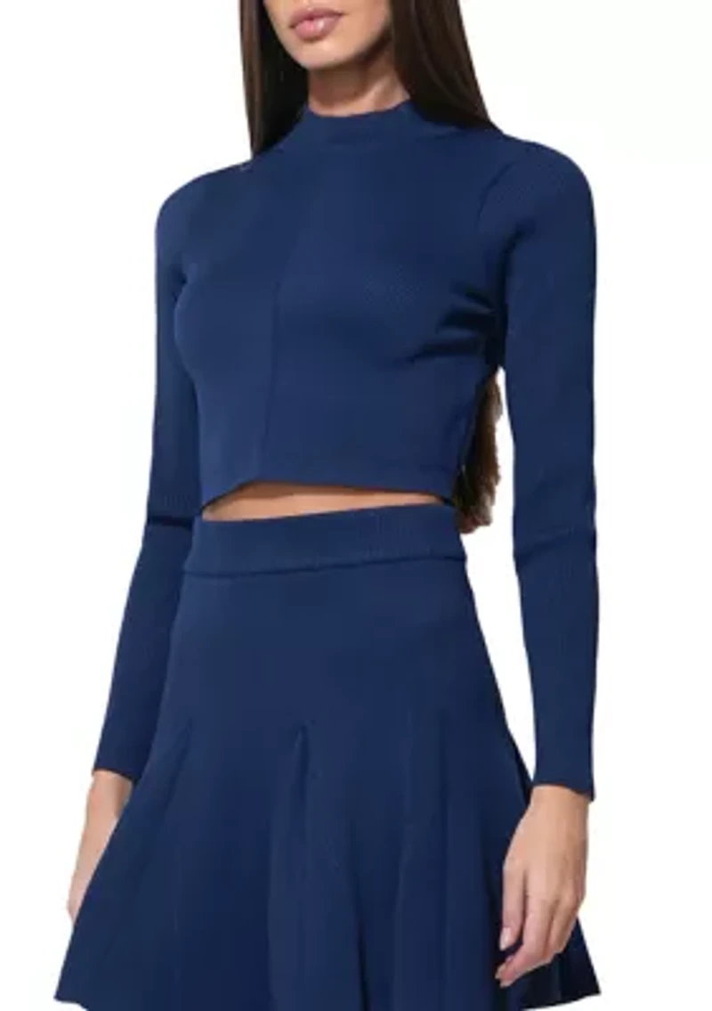 Women's Carrie High Neck Long Sleeve Knit Top