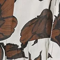 Women's Short Sleeve Floral Wrap Midi Dress