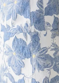 Women's Sleeveless Square Neck Floral Print Midi Dress