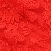 Women's Puff Sleeve 3D Lace Mini Dress