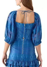 Women's Bella Scalloped Jacquard Striped Top