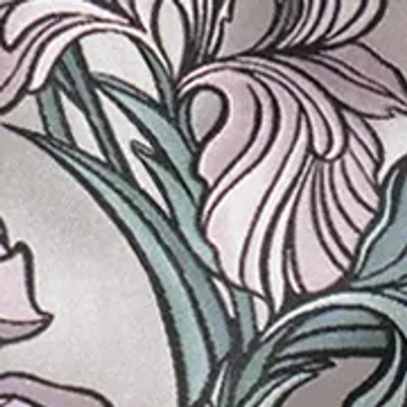 Women's Puff Sleeve Floral Print Silky Dress